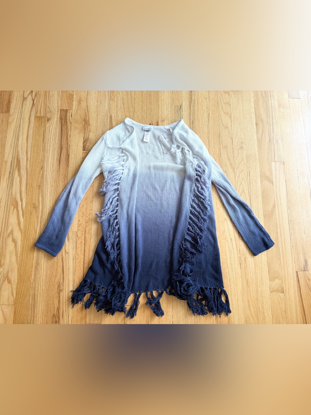 Tommy Bahama ombre fringe open cardigan sweater XS